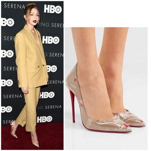 Christian Louboutin So Kate 120 PVC/ Loubi Kraft Pumps Size 38/ US 8